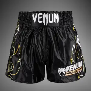 VTC Flames Venum Muay Thai Shorts - Black/Gold 